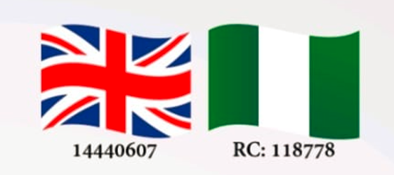 Nigeria and United Kingdom Flags